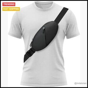 Water Resistant Crossbody Fanny Pack Sling Bag Dual Pocket Running Belt Phone